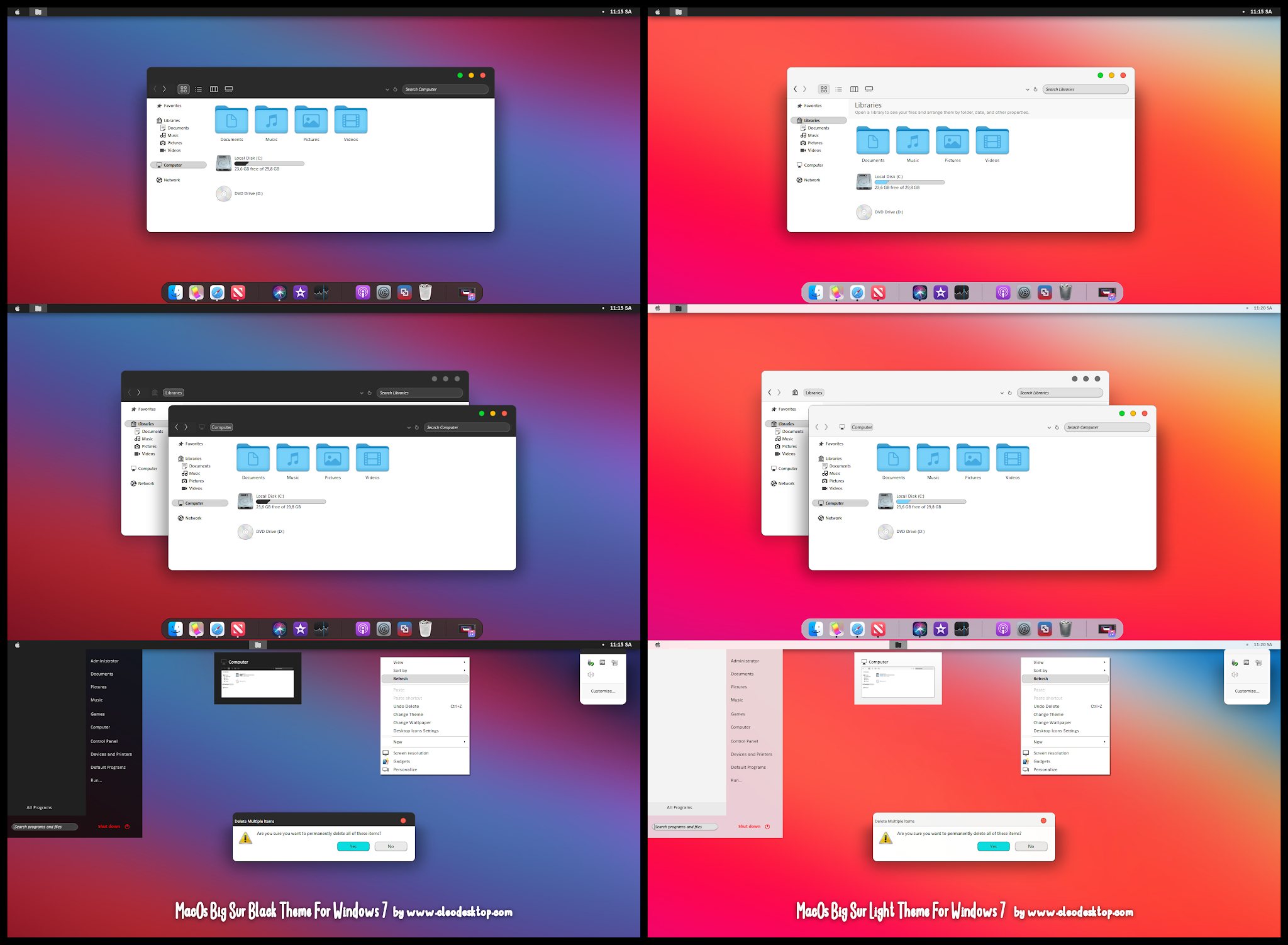 mac desktop theme for windows 7