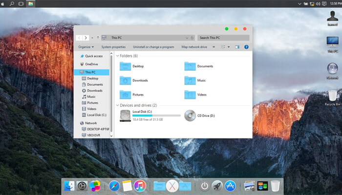mac desktop theme for windows 7